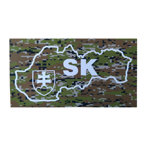 Nálepka vlajka SLOVAKIA Mapa 12x7cm - SK digital les