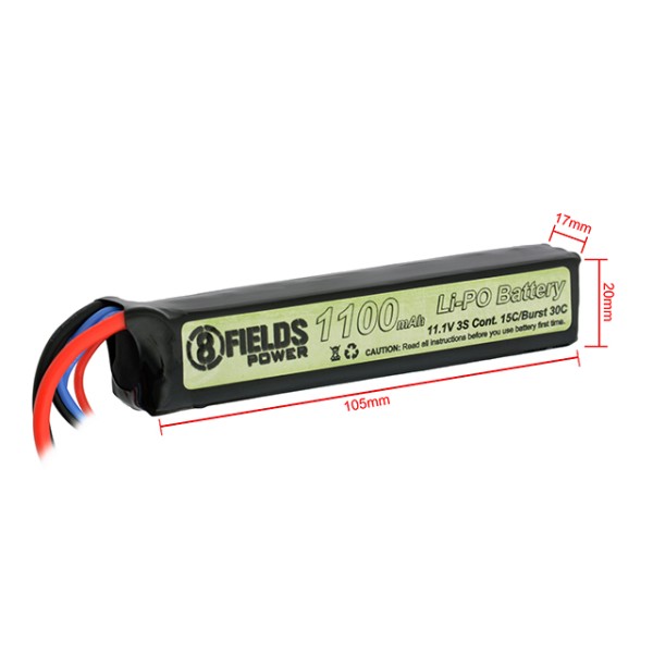 Akumulátor 8FIELDS Li-Po 1100mAh 11,1V
