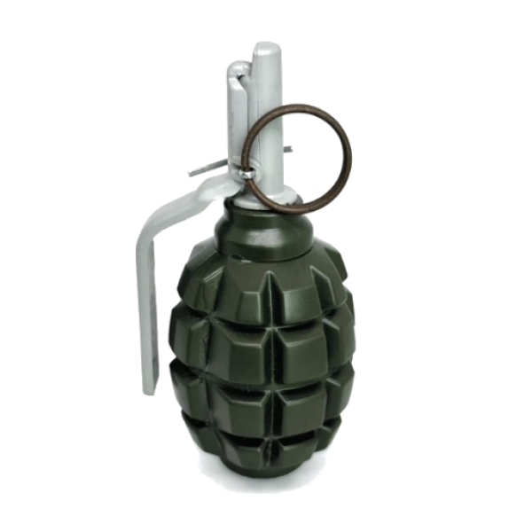 Granát airsoftový ručný PYROSOFT F1-M kat. P1 s pigmentom