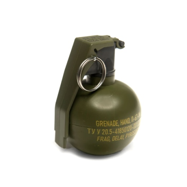 Granát airsoftový ručný PYROSOFT P-67M NATO kat. P1 s pigmentom