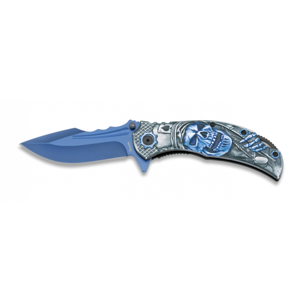 Nôž zatvárací taktický ALBAINOX MA 18606 3D Blue Skull