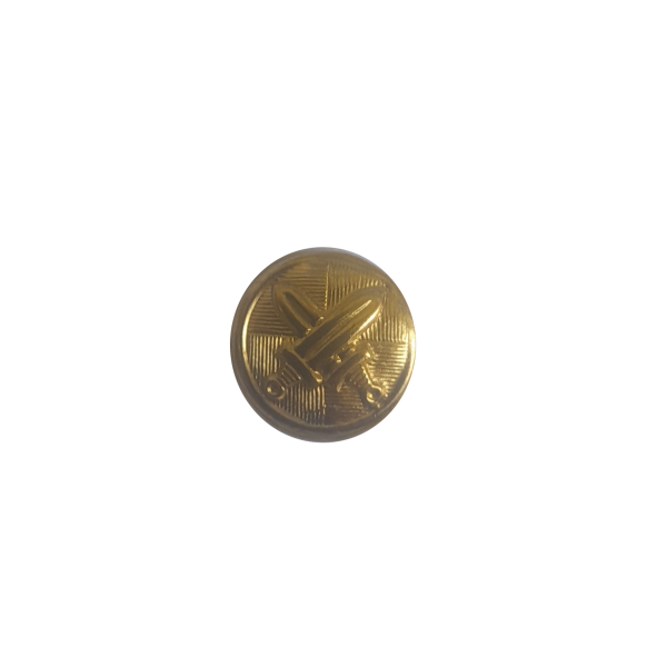 Gombík orignálny armádny na vojenskú uniformu 13mm kovový - zlatý