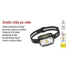 Svietidlo čelové EMOS LED P3546 550lm Li-Pol 100mAh nabíjateľné - čierne