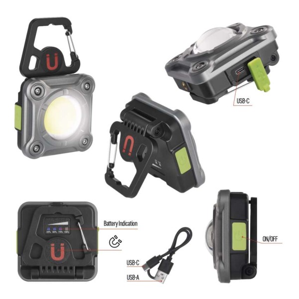 Svietidlo pracovné nabíjateľné EMOS COB LED P4543 1200lm 2000mAh