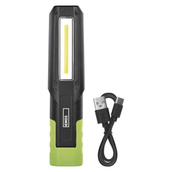 Svietidlo pracovné nabíjateľné EMOS COB LED+LED P4546 500lm 2000mAh