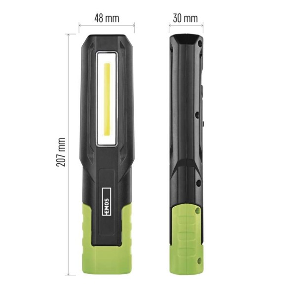 Svietidlo pracovné nabíjateľné EMOS COB LED+LED P4546 500lm 2000mAh