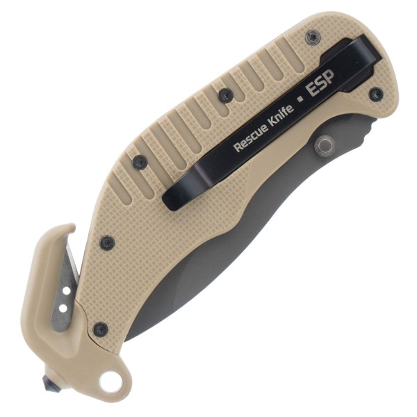 Nôž zatvárací záchranársky ESP RKK-01 rovné ostrie - khaki
