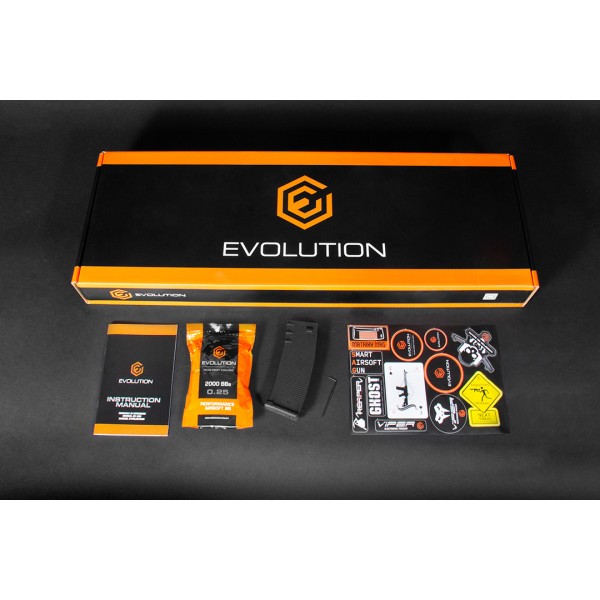 Airsoftový elektrický samopal Evolution Recon 10” Carbontech kal. 6mm - Black & Tan