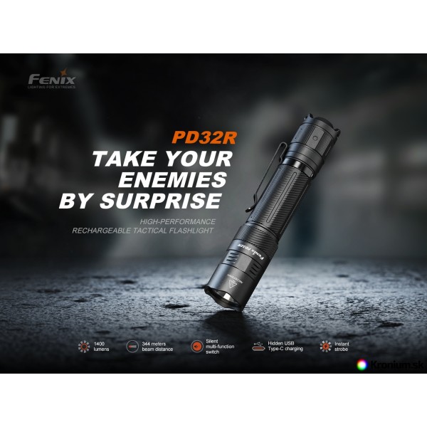 Svietidlo taktické FENIX PD32R nabíjateľné