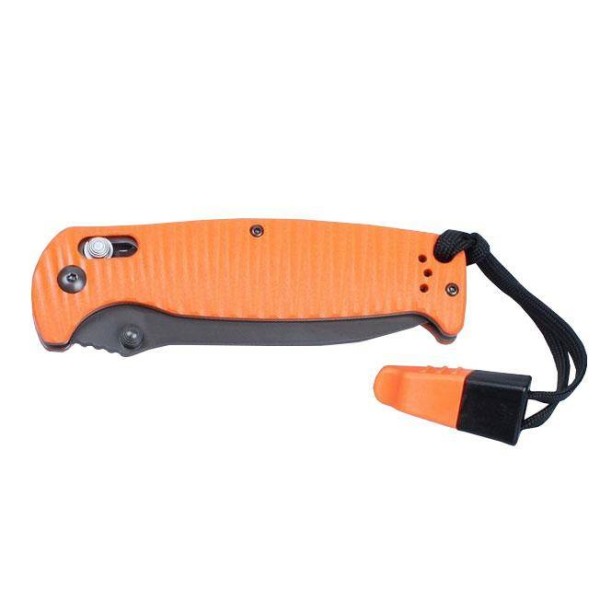 Nôž zatvárací outdoorový GANZO G7413P-OR-WS s píšťalkou - oranžový