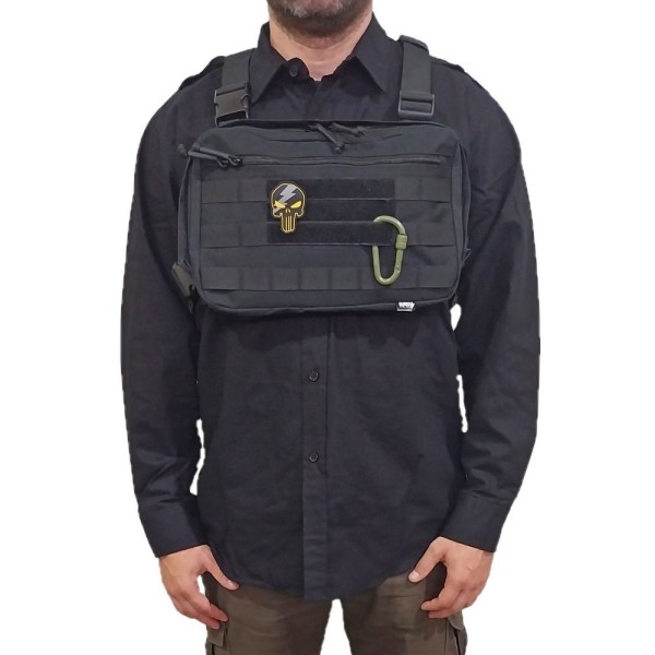 Nosič hrudný GURKHA TACTICAL Molle - čierny