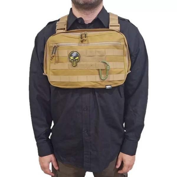 Nosič hrudný GURKHA TACTICAL Molle - coyote