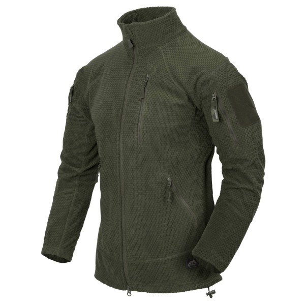 Mikina HELIKON-TEX Alpha Tactical grid fleece - olivovozelená