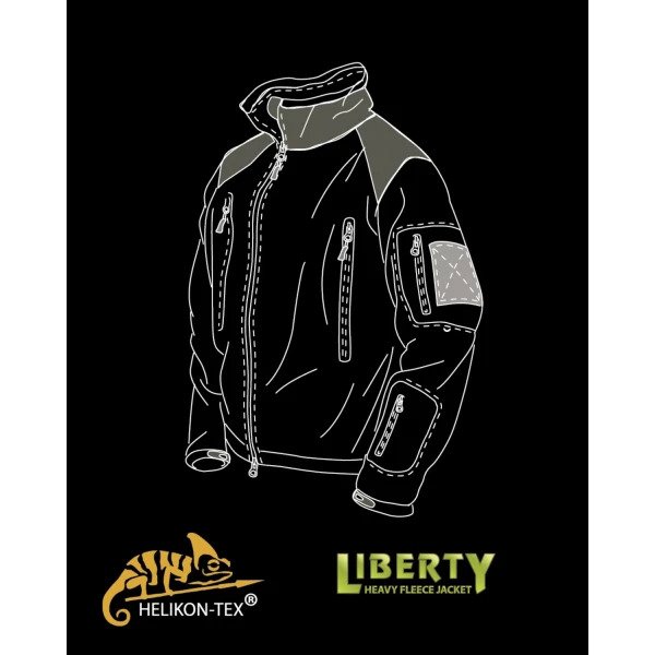 Mikina fleece HELIKON-TEX Liberty - čierna