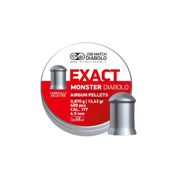 Diabolky JSB Exact Monster 0,870g, kal. 4,5mm, 400ks - oblé