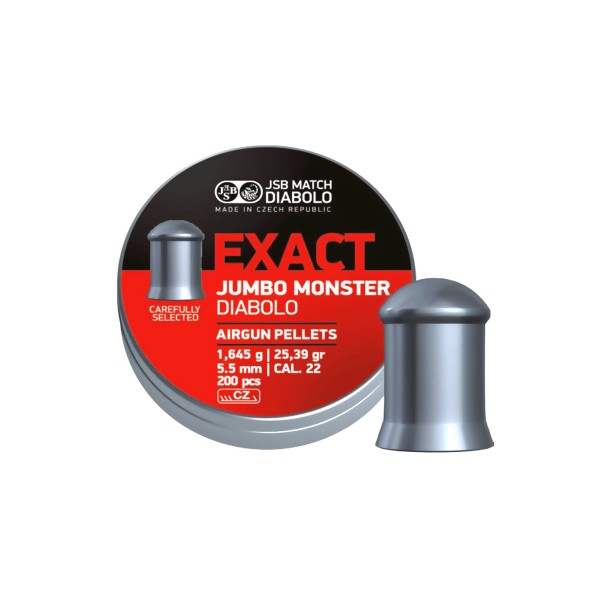Diabolky JSB Exact Jumbo Monster 1,645g, kal. 5,52mm, 200ks - oblé