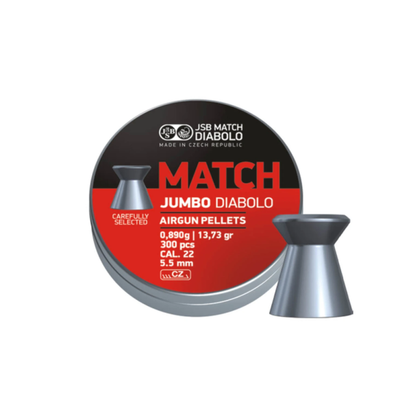 Diabolky JSB Match Jumbo 0,890g, kal. 5,5mm, 300ks - ploché