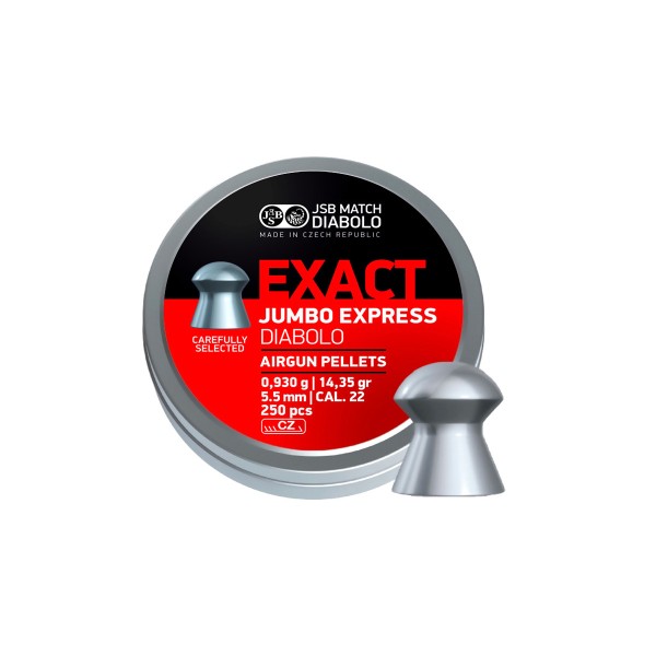 Diabolky JSB Exact Jumbo Express 0,930g, kal. 5,52mm, 250ks - oblé