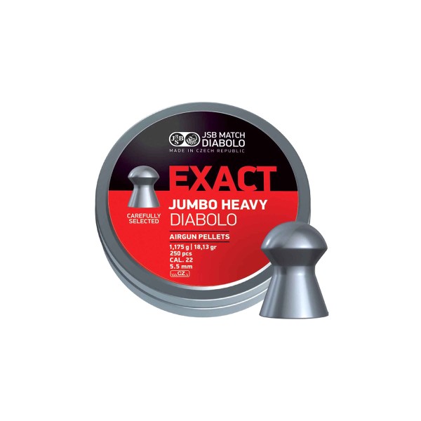 Diabolky JSB Exact Jumbo Heavy 1,175g, kal. 5,52mm, 250ks - oblé