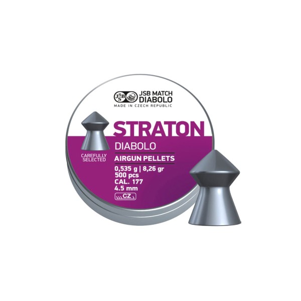 Diabolky JSB Straton 0,535g, kal. 4,5mm, 500ks - špicaté