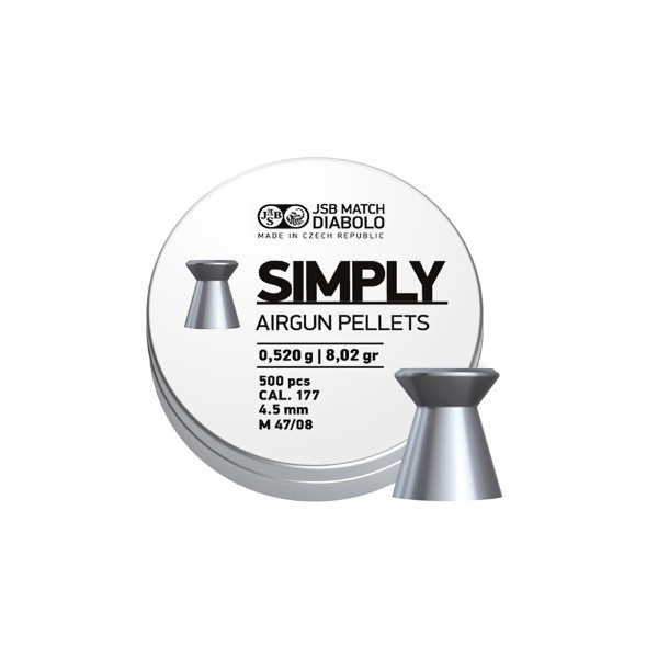 Diabolky JSB Simply 0,520g, kal. 4,5mm, 500ks - ploché