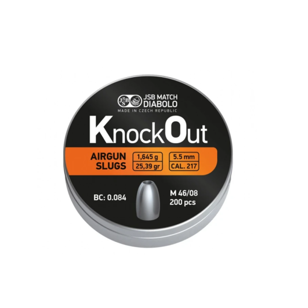 Diabolky JSB MATCH Knockout 1,645g, kal. 5,5mm, 200ks - oválne