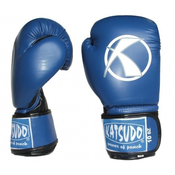 Rukavice sparingové PUNCH II 8 OZ koženkové - modré