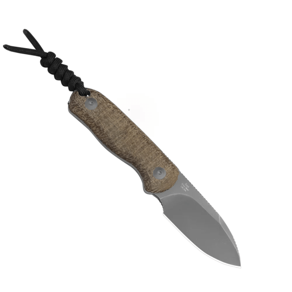 Nôž outdoorový s pevnou čepeľou KIZER Drop Bear Azo 14C28N 1094A1 - Burlap micarta