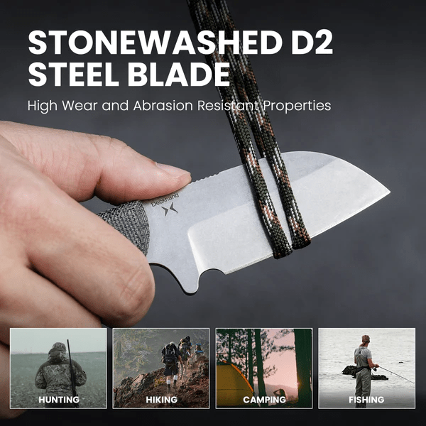Nôž outdoorový s pevnou čepeľou KIZER Deckhand Grey 1062A1 D2 - micarta