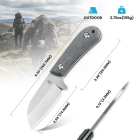 Nôž outdoorový s pevnou čepeľou KIZER Deckhand Grey 1062A1 D2 - micarta