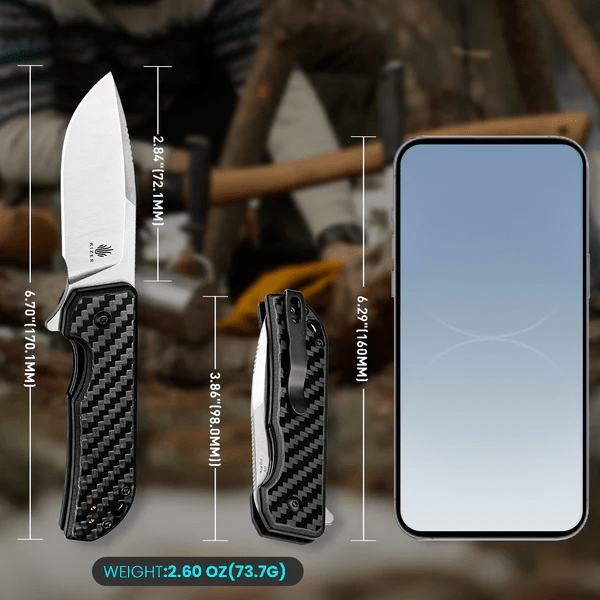 Nôž zatvárací KIZER Nice Guy 154CM  - carbon fiber