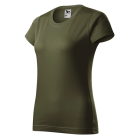 Tričko dámske MALFINI Basic 160g/m2 - military olivové