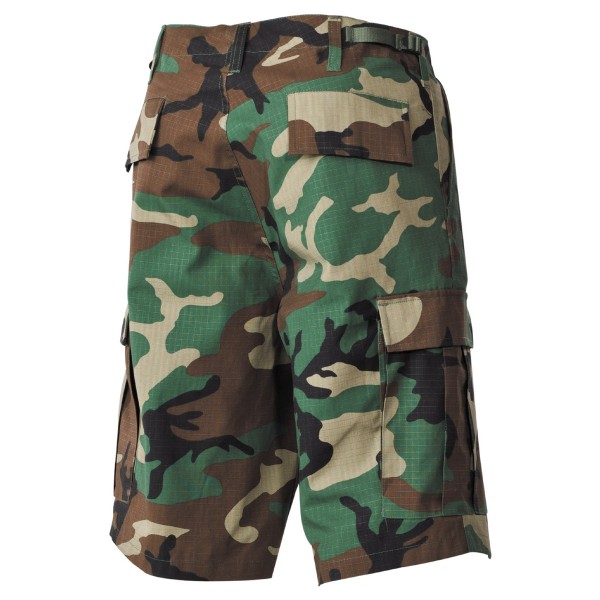 Nohavice krátke MFH BDU short RIP/STOP 01512T - woodland