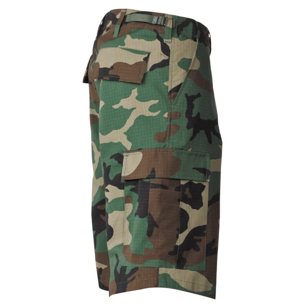 Nohavice krátke MFH BDU short RIP/STOP 01512T - woodland