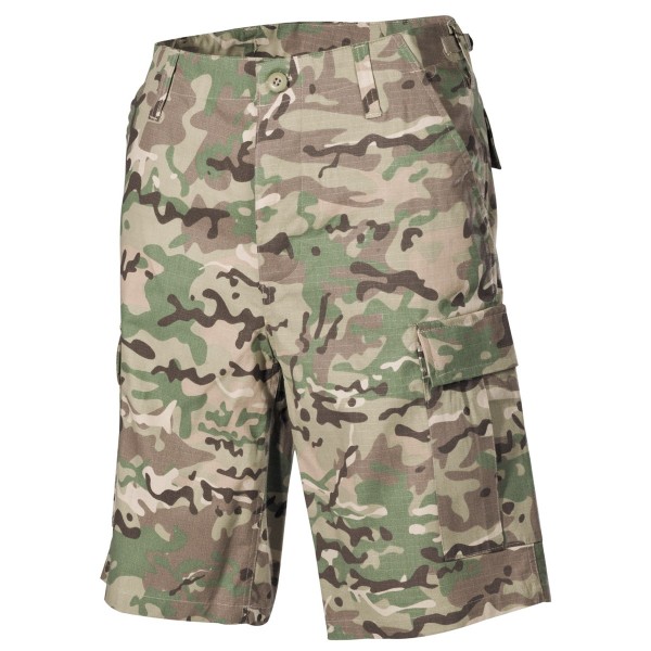 Nohavice krátke MFH BDU short RIP/STOP 01512X - multicam