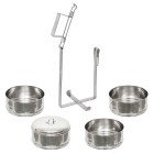 Obedár 4-dielny MFH 33415A Food Canister - nerezový