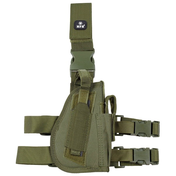 Puzdro taktické stehenné MFH 30725B pravé - olivovozelené