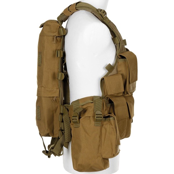 Vesta taktická s 12 taštičkami MFH 30993R - coyote tan