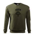 Mikina APK Slovak Army BK čierna potlač - olivovozelená