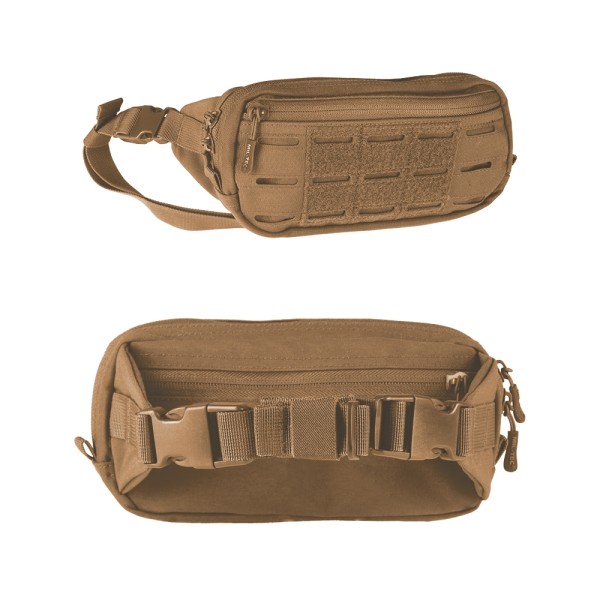 Ľadvinka MIL-TEC Black Fanny Pack MOLLE Laser Cut - coyote