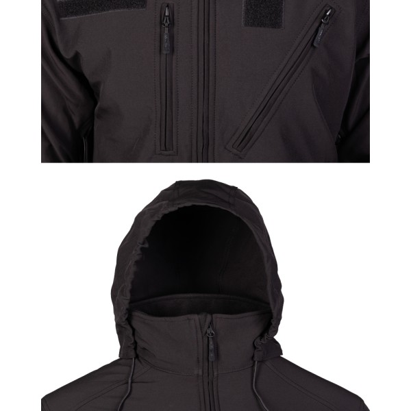 Bunda nepremokavá MIL-TEC SCU 14 Softshell - čierna