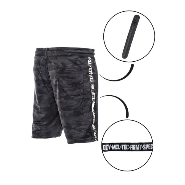 Nohavice krátke tréningové MIL-TEC short - woodland