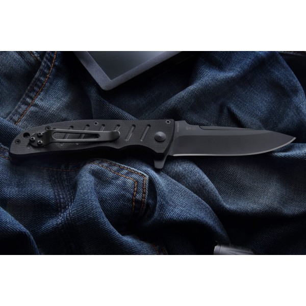 Nôž zatvárací taktický MR.BLADE Smith - čierny