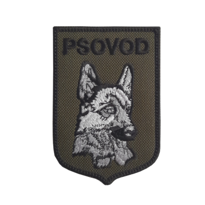 Nášivka PSOVOD so SZ 6,5x9,5cm - olivová