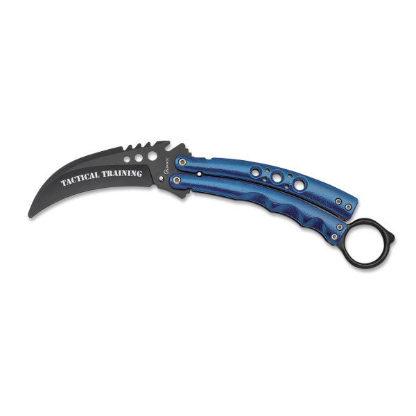 Nôž zatvárací tréningový karambit ALBAINOX 02231 s magnetickým uzatváraním - modrý