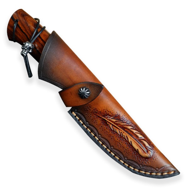 Nôž lovecký s pevnou čepeľou DELLINGER Waldmann Full Damascus Nr.15  - damaškový