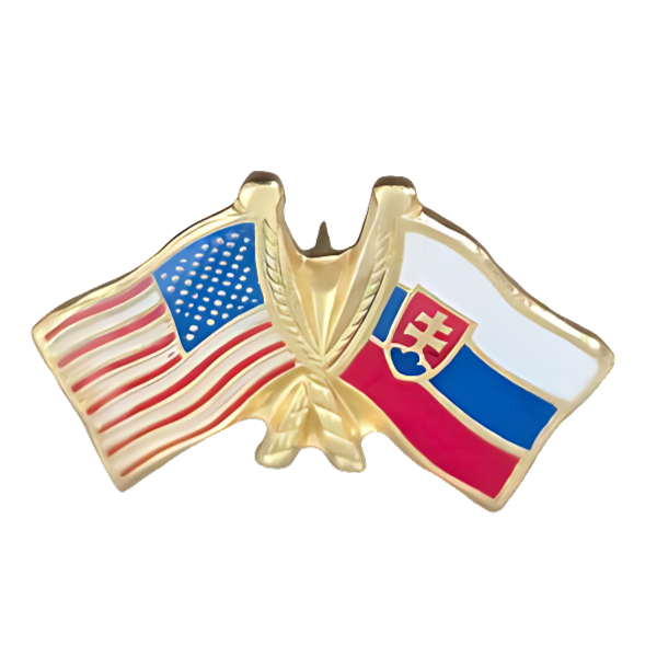Odznak dvojvlajkový Slovensko-USA
