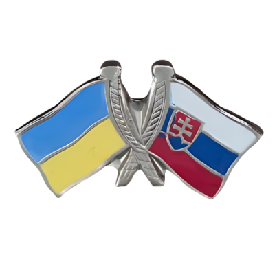 Odznak dvojvlajkový Slovensko-Ukrajina