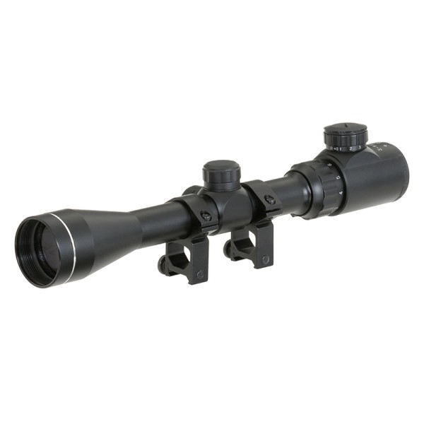 Puškohľad PCS 3-9x40E podsvietený, s montážou 22mm - čierny