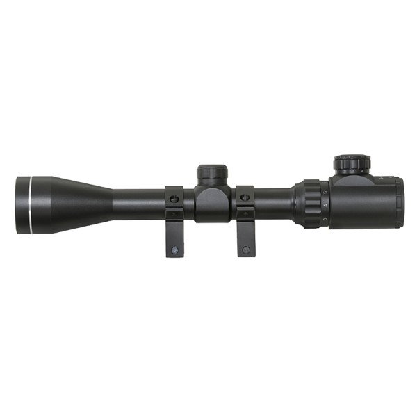 Puškohľad PCS 3-9x40E podsvietený, s montážou 22mm - čierny